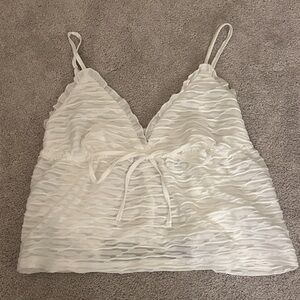 White Textured Women’s Top
